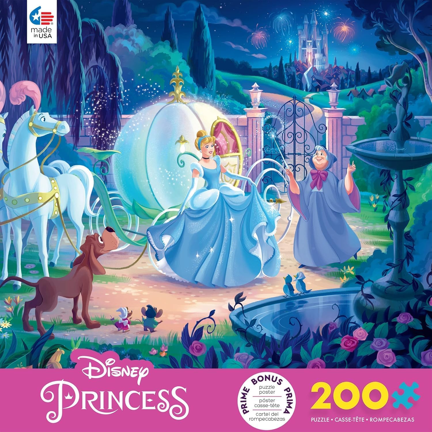 Ceaco - Disney Friends - Cinderella's Carriage - 200 Piece Jigsaw Puzzle
