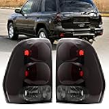 USR 02-09 Trailblazer Tail Light - Pair of Lamps (Left + Right) Compatible With 2002-2009 Chevrolet Trailblazer/Chevy SUV - All Models (Dark Smoked Red/Plug & Play Ready)
