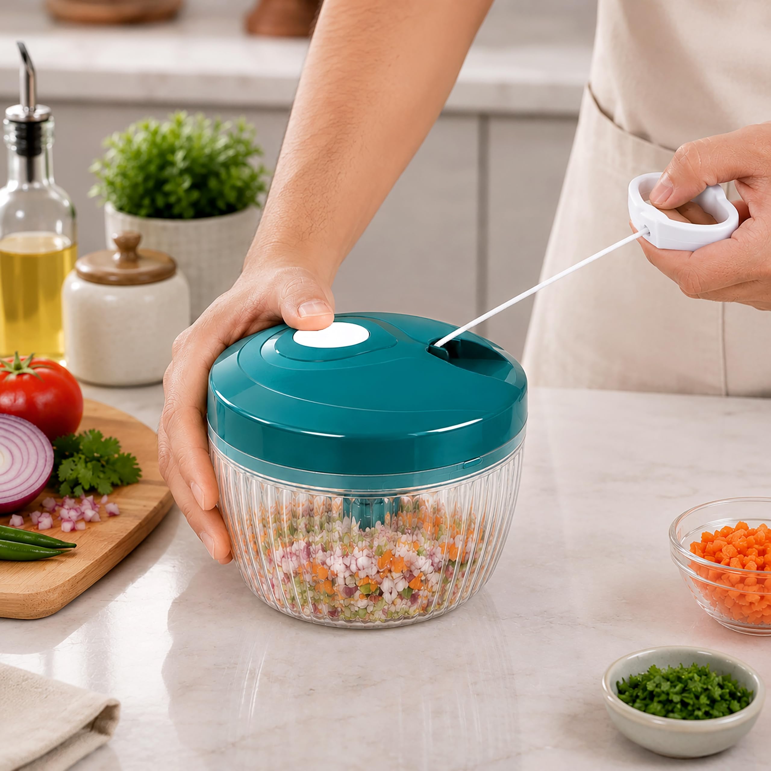 Nirency Manual Vegetable Chopper - Onion Cutter -3