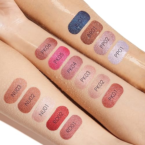 Miniatura 6 de FOCALLURE Lápiz labial líquido metálico, brillo de labios de copa antiadherente, color de labios de alto impacto con desgaste a prueba de