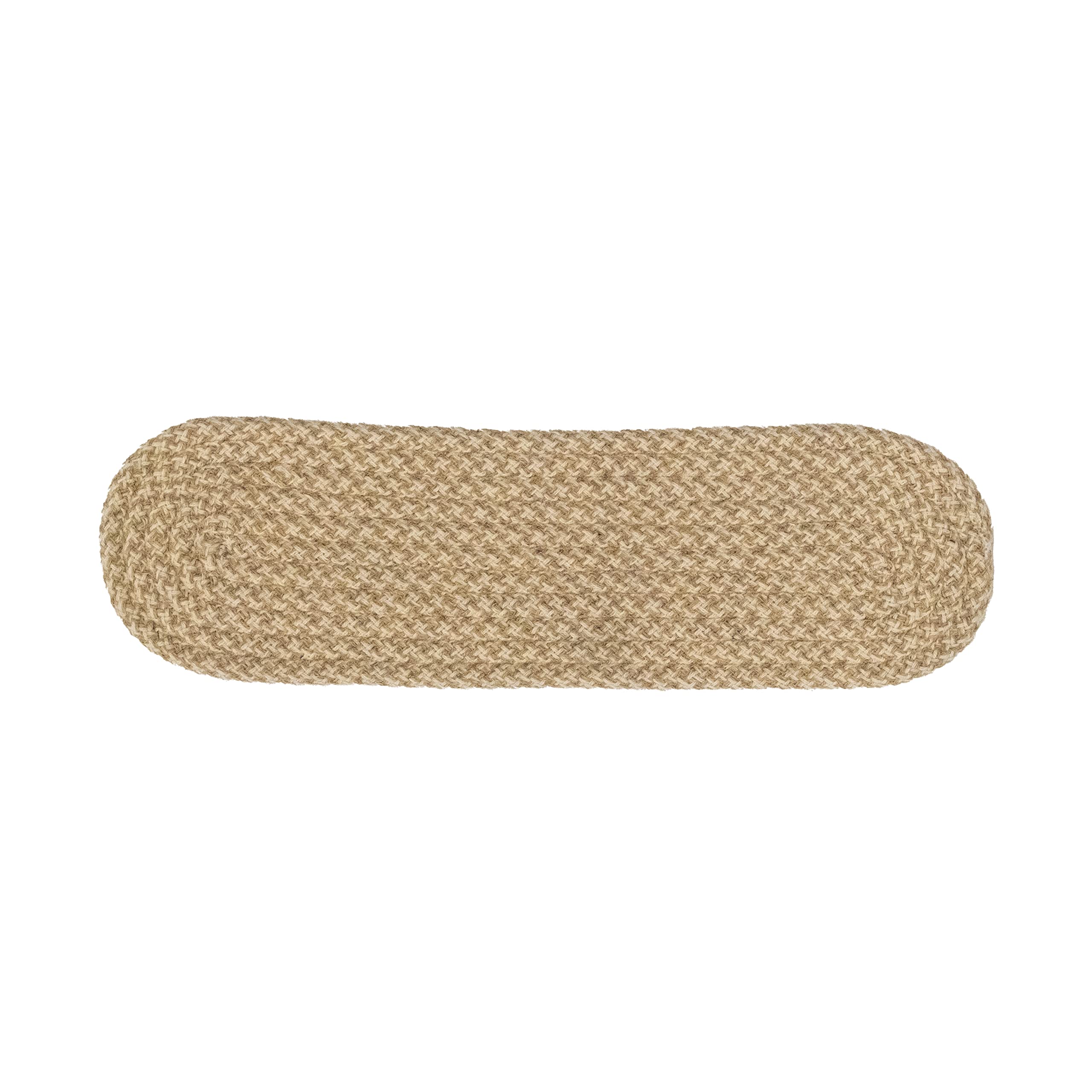 Peldaños de escalera de pata de gallo natural beige 8x28 in de alta costura