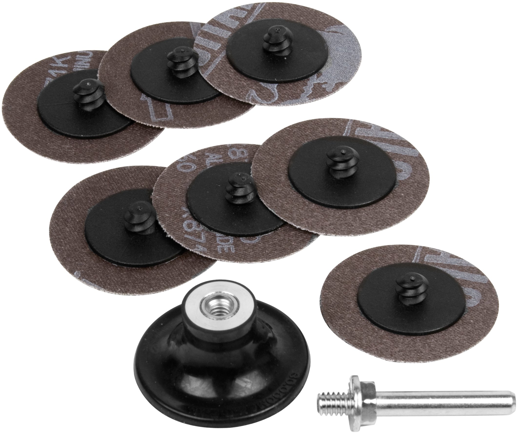 Performance Tool M535 Roll Lock Sanding and Conditioning Kit, 8-Piece Set for Die Grinders and Drills, Versatile for Various Surfaces