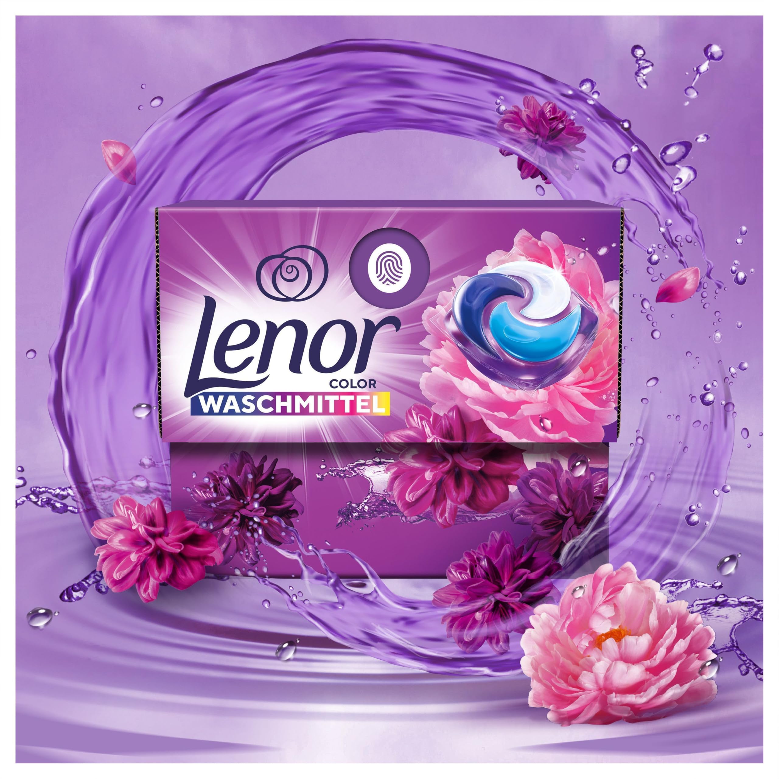 Lenor Pods Color Waschkapseln Waschmittel 100 Waschladungen, Amethyst Blütentraum, Lang Anhaltende Frische Und Extra Geruchsabwehr
