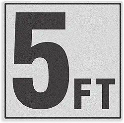 Marcadores de profundidade de piscina de 1,5 m - Joyfulmap 1 pacote de adesivos de vinil de 15 x 15 cm - marcadores adesivos para números de piscina - Sinalização de segurança para decks de piscina -