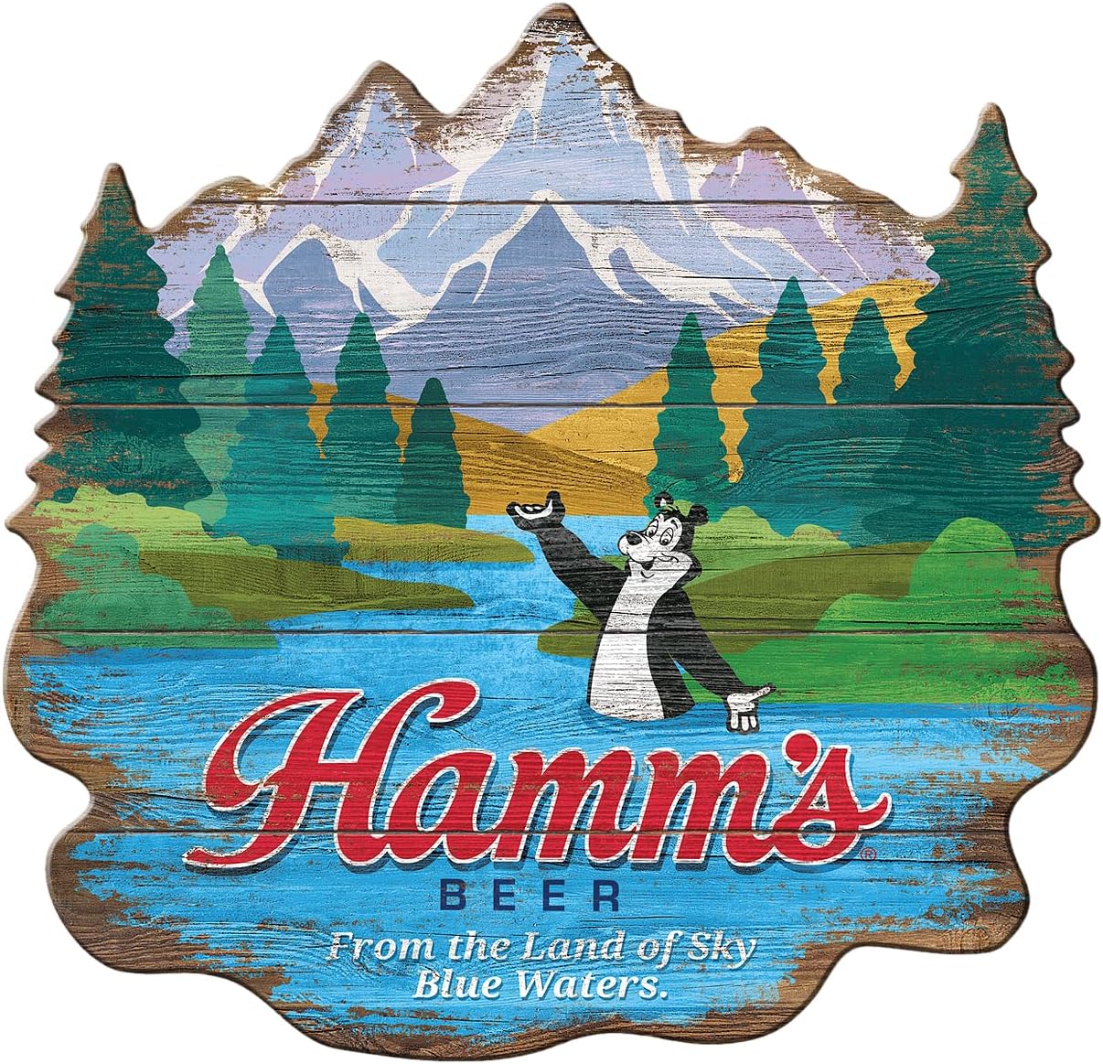 Desperate Enterprises Hamm's Beer Scene MDF Wood Sign - Beer Signs - Nostalgic Vintage Signs - Made in the USA