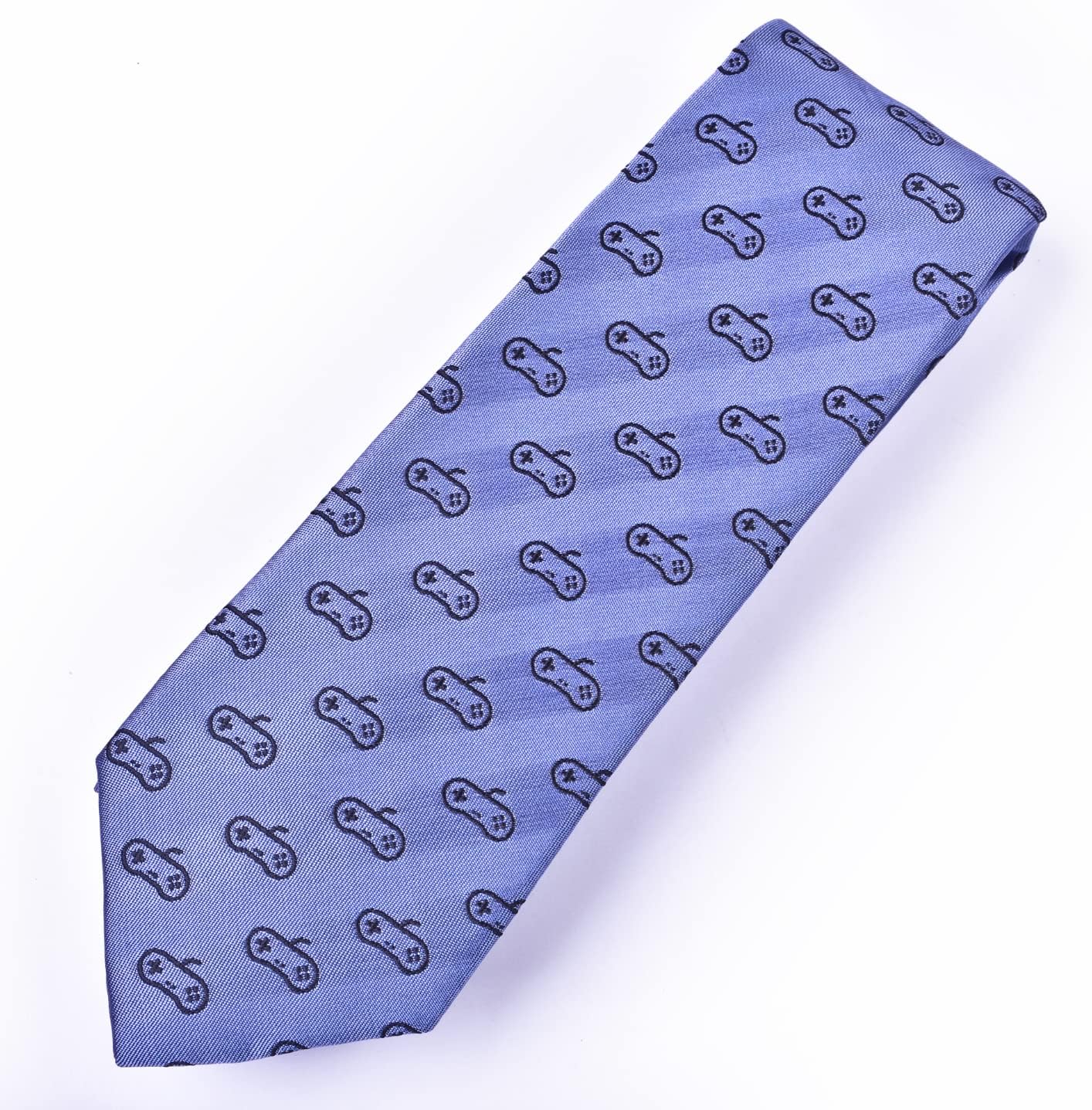 Video Game Necktie - Gaming Necktie in Blue - Video Gamer Gift for Men - Gamer Necktie