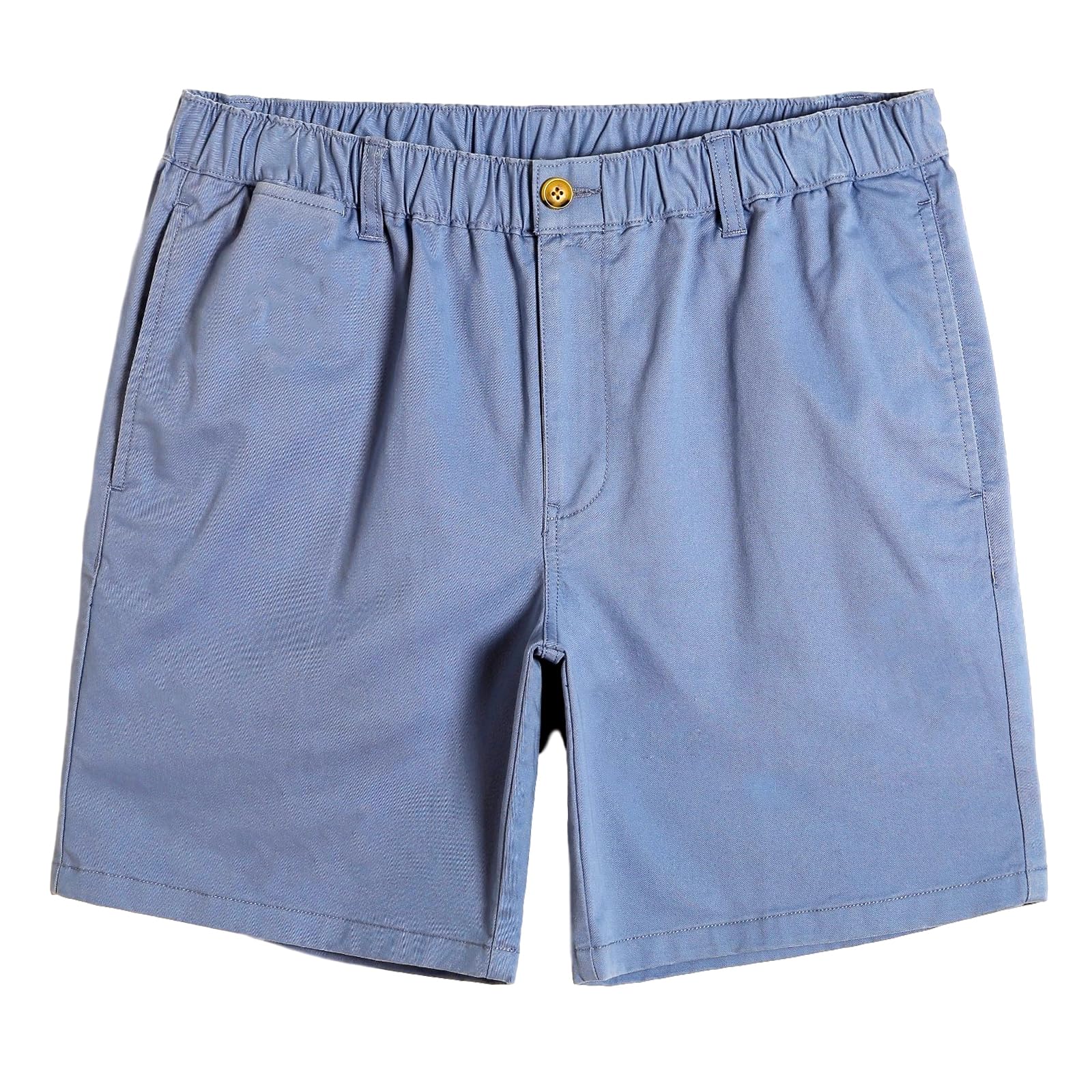 maamgic Mens Classic-fit 7 Cotton Casual Shorts Elastic Waistband with Multi-Pocket Daily Wear Walking Summer Outfit
