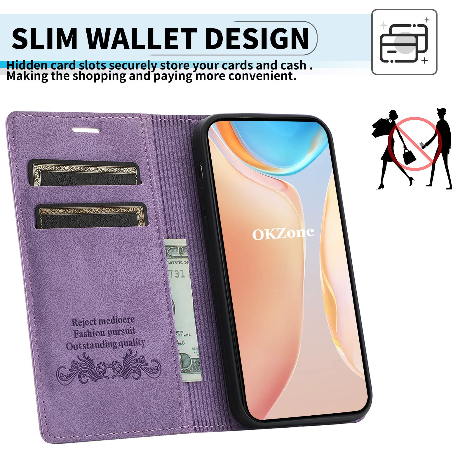 Bravoday Cover Per Huawei P30, Flip Custodia In Pelle PU - Foto 2