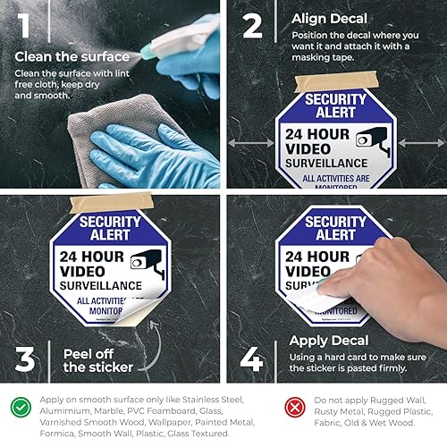 Miniatura 2 de Sigo Signs - Letrero de videovigilancia, alerta de seguridad CCTV, (paquete de 9) de 12 x 12 pulgadas, aluminio 0.040 sin óxido, resistente a la