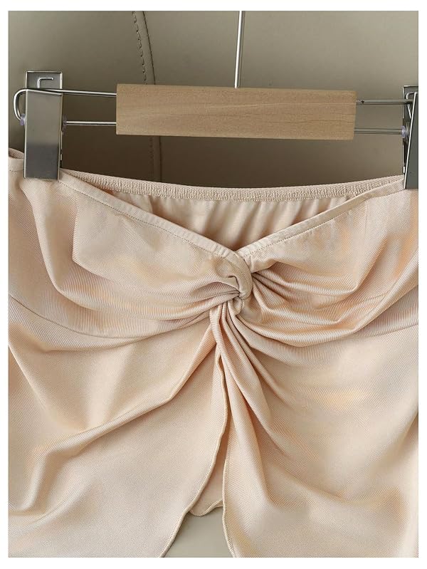 SHENHE Women's Satin Tube Top Split Strapless Dressy Going Out Bandeau Top by SHENHE - Used condition - Image 5