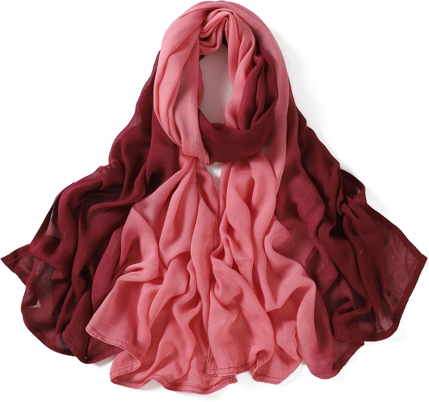 Ombre Modal Hijab Scarf for Women Muslim, Soft Lightweight Headscarf - Image 7