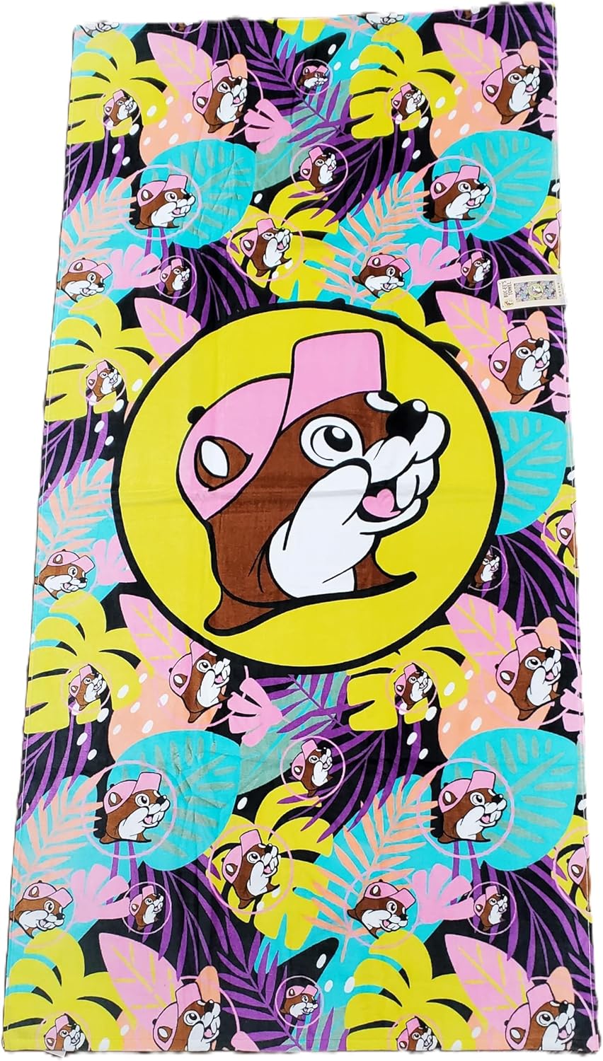 Buc-ee's Beaver 2025 Beach Towel Towels Collection 32" x 64" or 35" x 70" Vacation Travel Pool Super Large Chair Cover (Tiki, 35" x 70")
