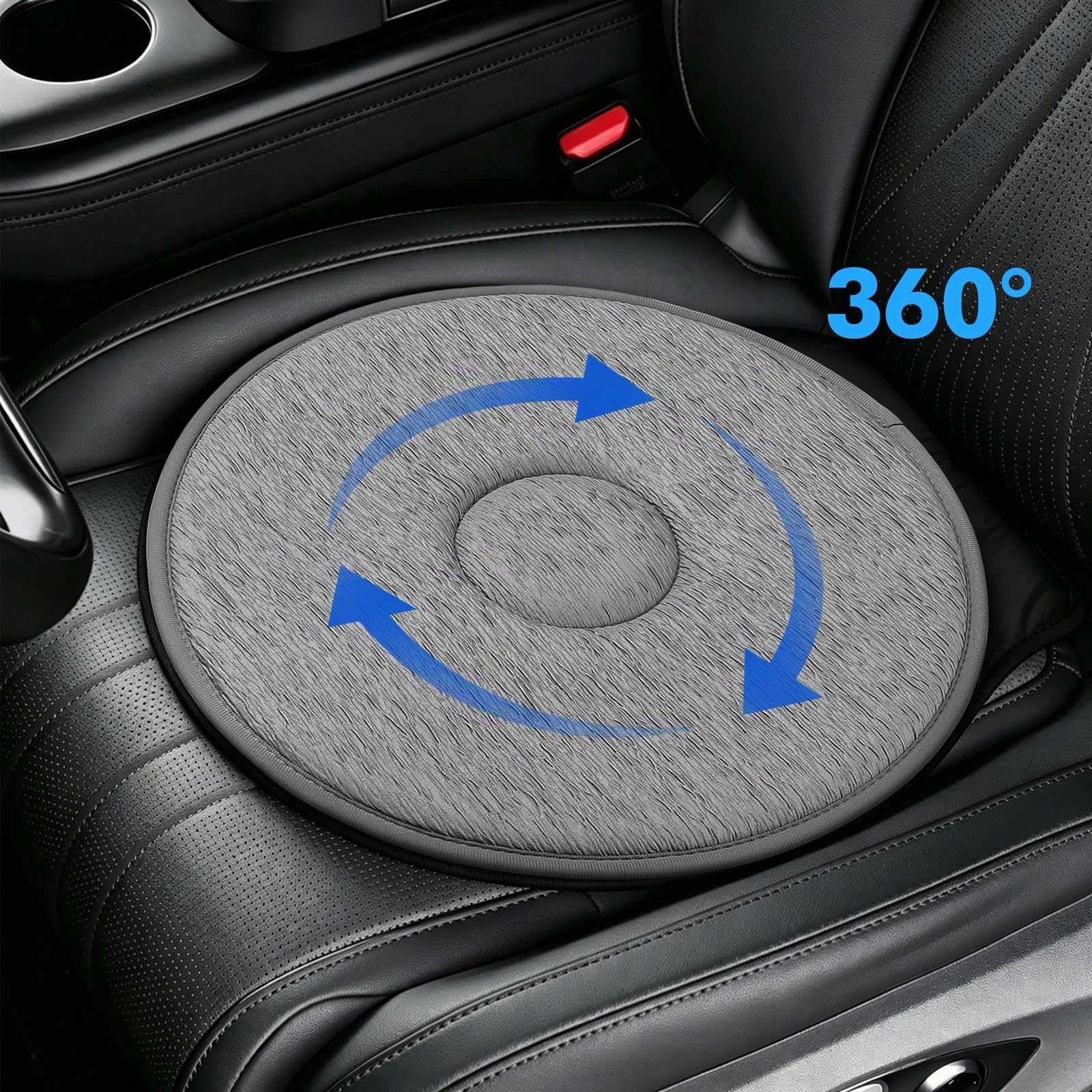 Cuscino Girevole per Auto per Jeep Gladiator 2026 2025-2020, 360 Gradi Rotante Antiscivolo Aiuto al Trasferimento Confortevole Traspirante Coprisedile Tessile