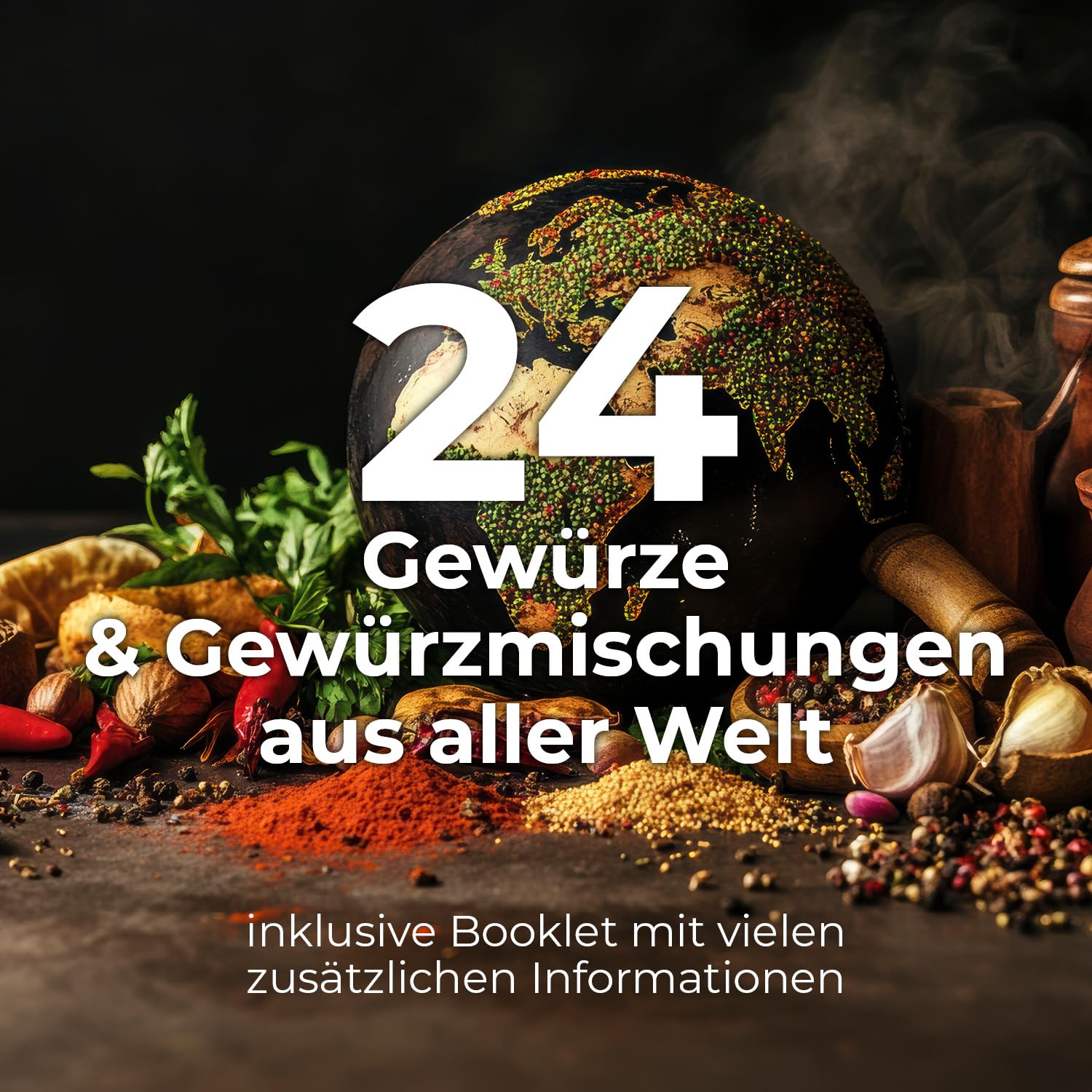 GreatVita Gewürz Adventskalender 2025 mit 24 hochwertigen Gewürzmischungen im Glas & Beileger | Weihnachtskalender für Genießer & Hobbyköche - Geschenkidee zur Adventszeit