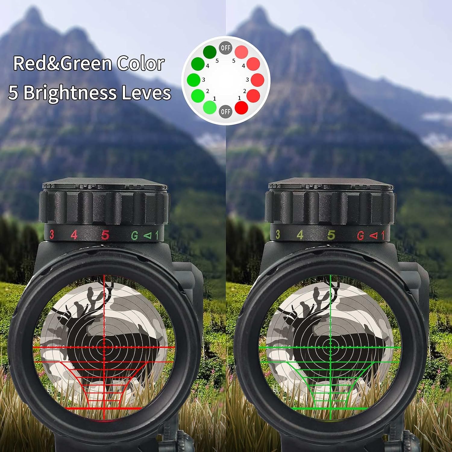 Beileshi 3-9x40 Optical Rifle Scopes with Rangefinder Reticle 20mm Mounts