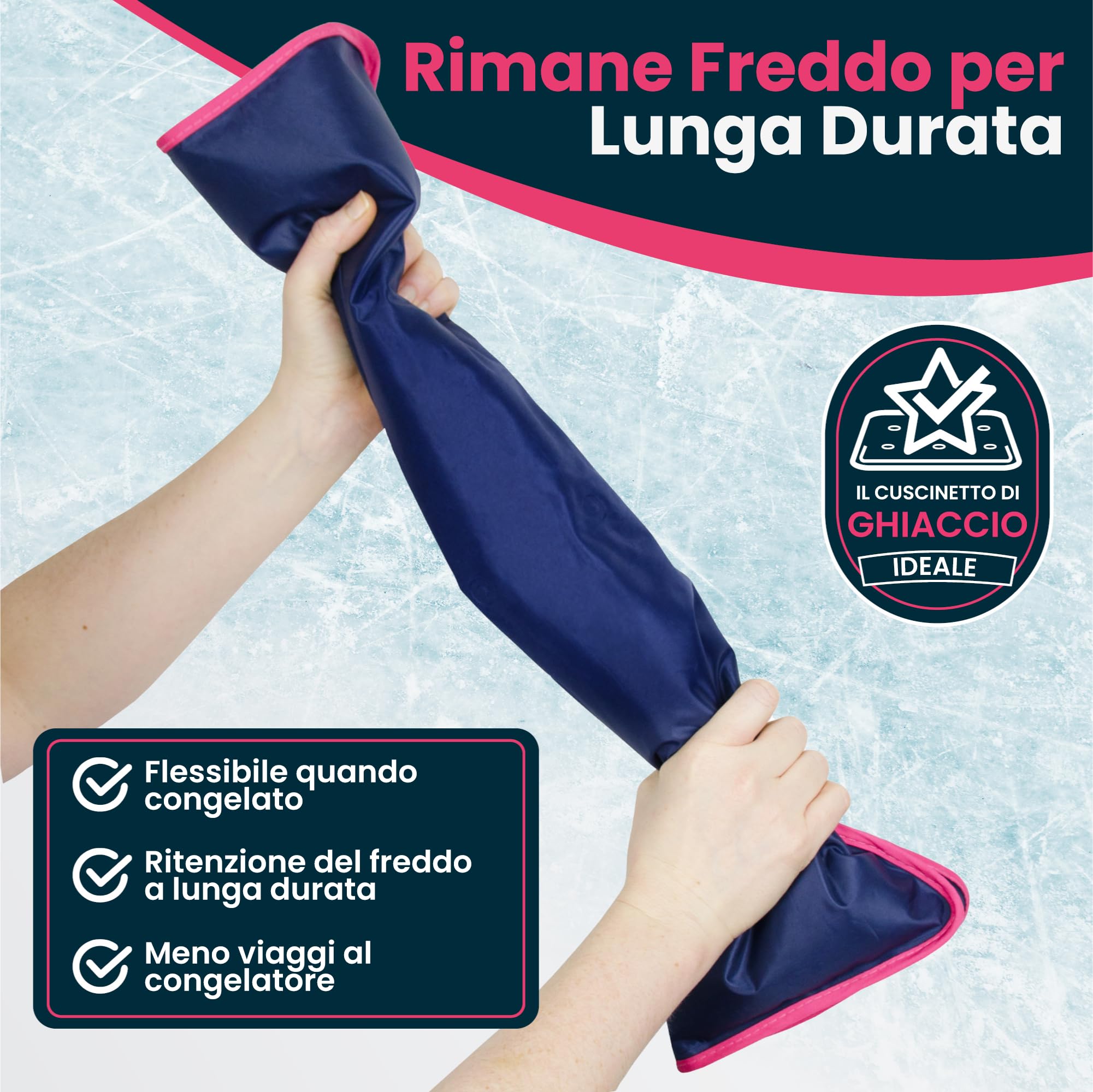 Impacco di ghiaccio per le gambe - Terapia del freddo professionale - Riduce dolore, gonfiore e infiammazione - Riutilizzabile per lesioni, distorsioni, artrite e altro (di Magic Gel)