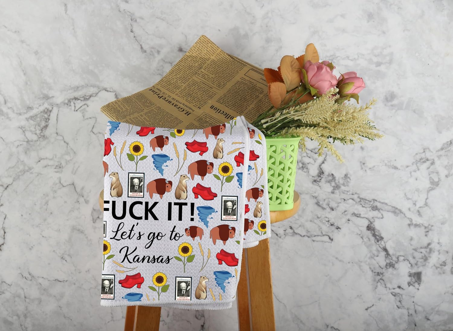 MNIGIU Kansas Travel Gift Kansas Kitchen Dish Towel Kansas Tea Towel Kansas Housewarming Gift (Kansas Towel) - Image 6