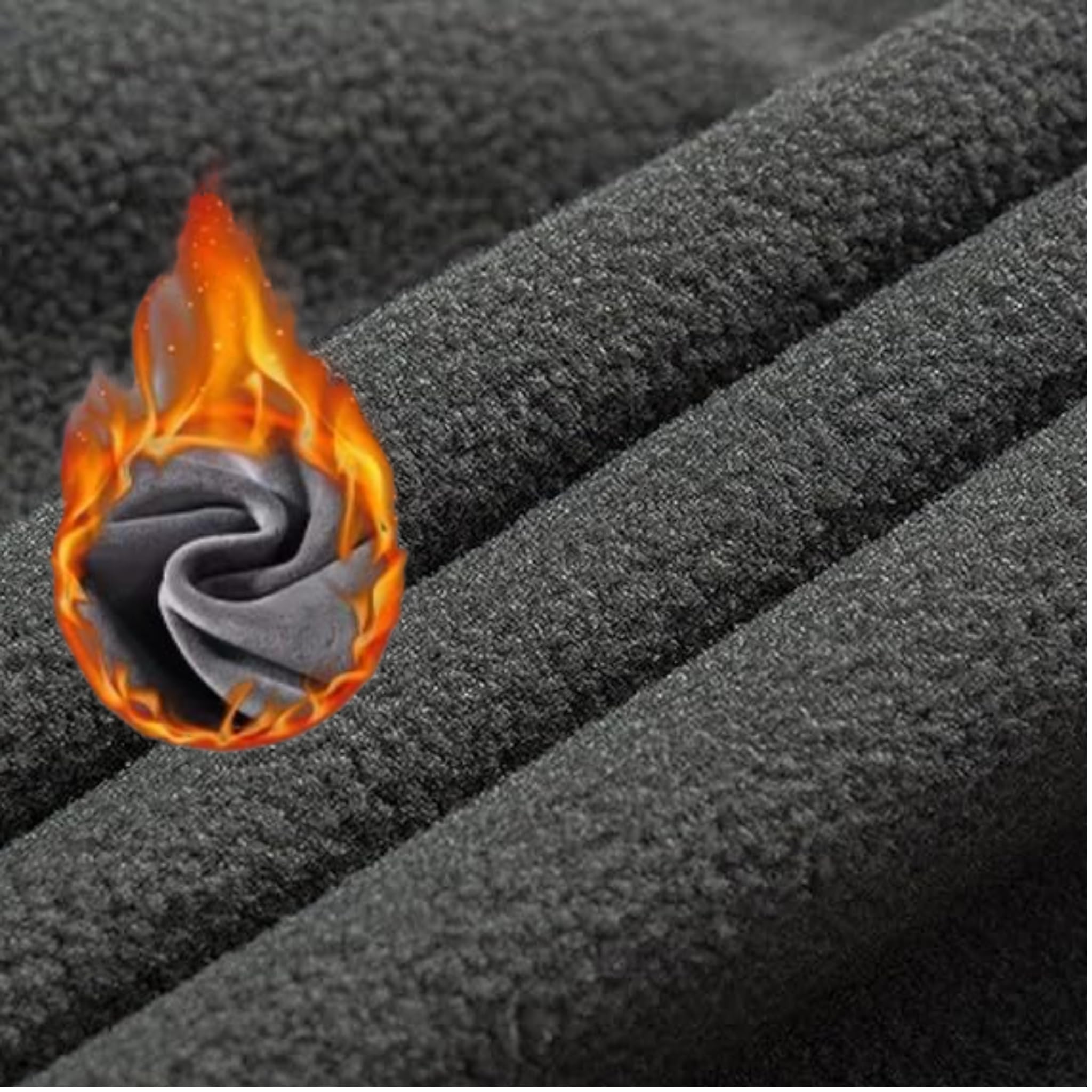 TONY BACKER Pantaloni Cargo Uomo Felpato in Pile Invernale Caldo Trekking Elasticizzato Multitasche 1639