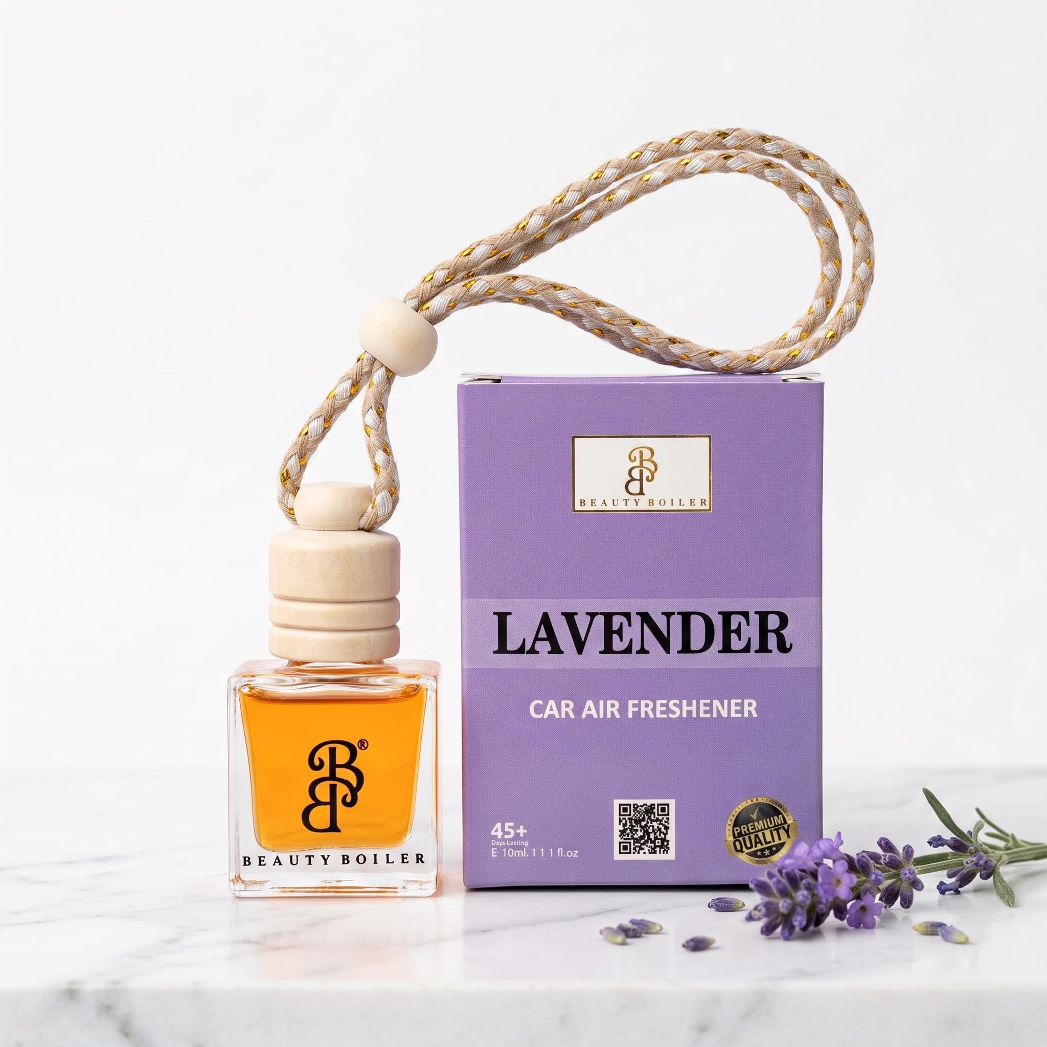 Beauty Boiler Car Perfume Diffuser with Wooden Lid & Essential Oils, Long Lasting Car Fresheners, Car Perfumes, Car Hanging Accessories |Car Accessories Interior, Lavender-image-13