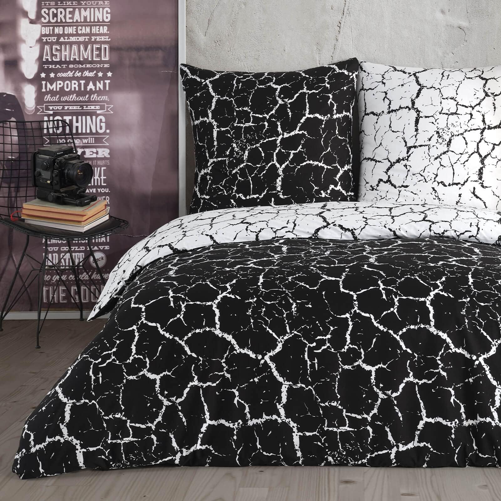 Buymax cama ropa de cama (Verano Juego de cama almohada 2 – 3 piezas, con cremallera, 3 tamaños, en varios diseños, algodón mezcla, 18, 200 x 220 cm