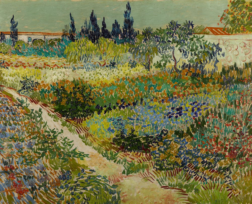 Impression d'art Van Gogh Garden at Arles grand format mat de qualité musée