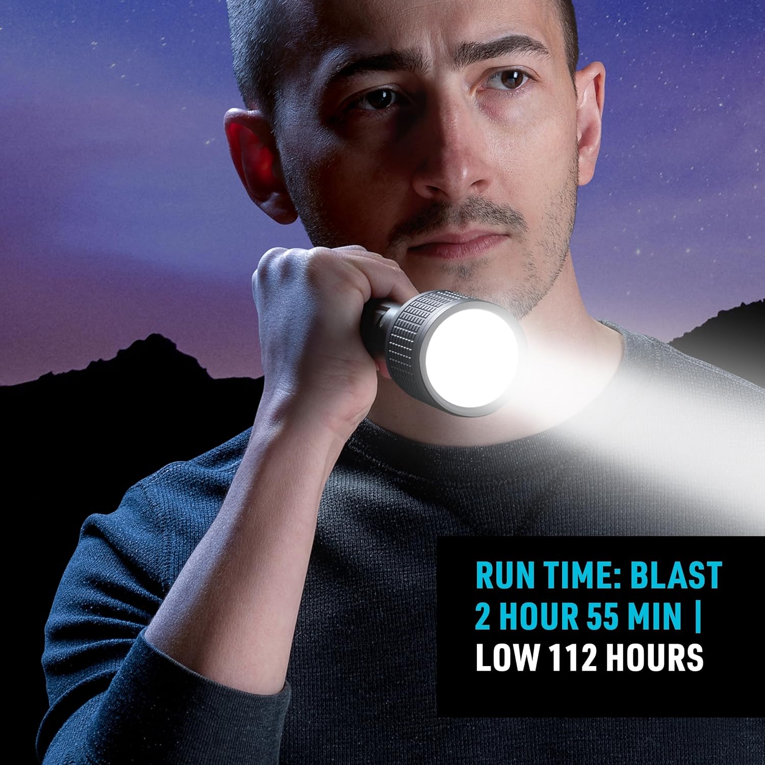 Nite Ize INOVA T4R Long Throw Rechargeable Tactical Flashlight - 1,000-Meter Range - Tactical Flashlight with Aluminum Body & Rechargeable Lithium Ion Battery - Shockproof & Weatherproof Flashlight