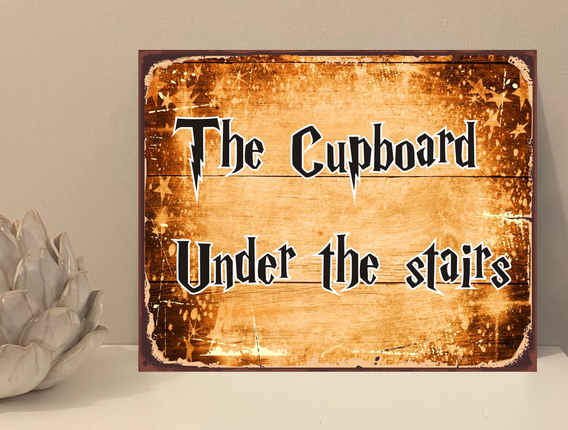 the sticker studio ltd Magic Wizards Cupboard Under Stairs Novelty Metal Plaque Sign Gift fcp2