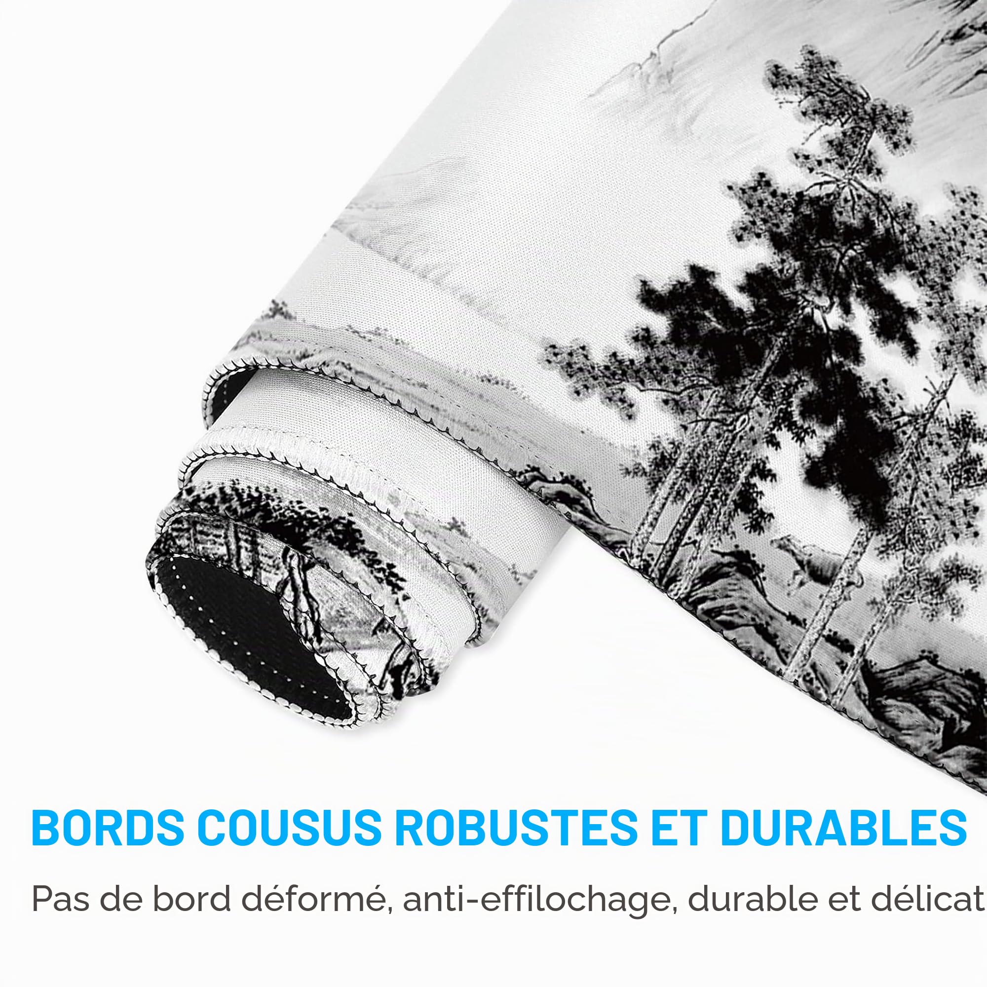 LL-COEUR Grand Tapis de Souris de Jeu à Motif 120x50x0,3cm, Pad de Bureau Mousepad Large et Étendu pour Clavier, Ordinateur (1200x500x3mm, Paysage 2)