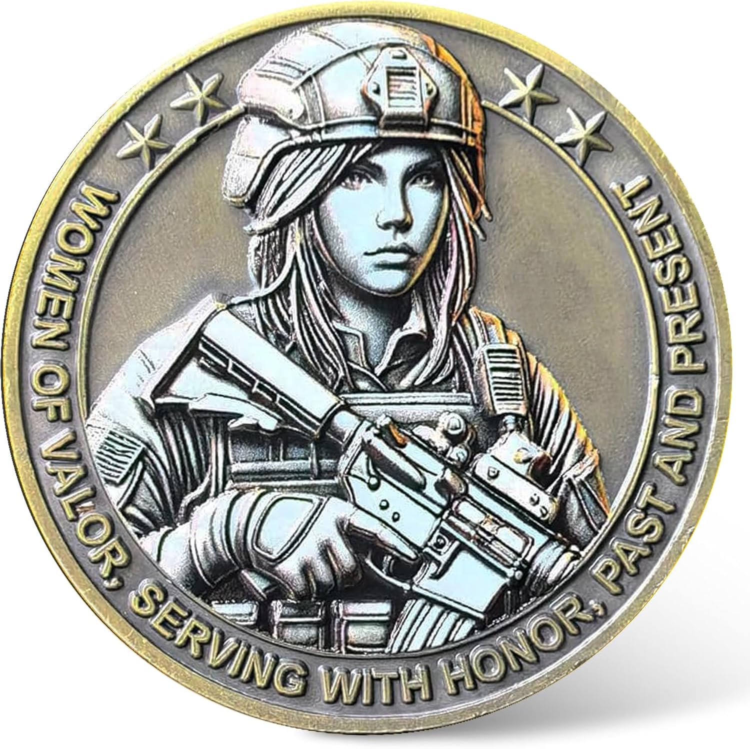 Women Veterans Challenge Coin - Honoring Courage and Service of Mothers in The Military
