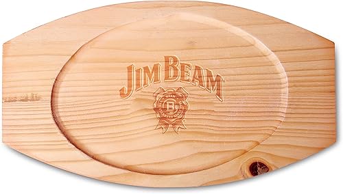 Miniatura 4 de Jim Beam JB0159, construcción resistente, sartén de hierro fundido pre-sazonado con base de madera y manopa, negro, pequeño