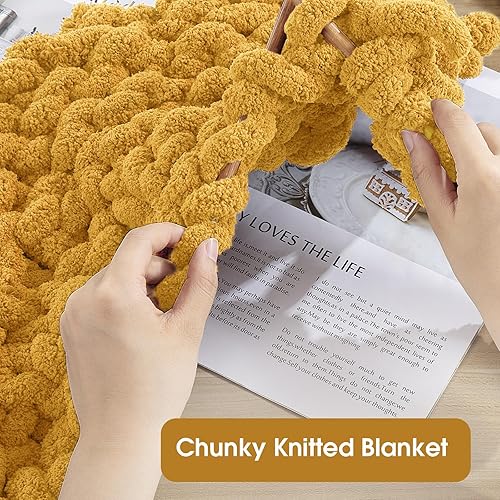 Vista 165 de HOMBYS Hilo de felpilla grueso y voluminoso para tejer a mano, hilo grueso y esponjoso para tejer a mano, hilo de felpa suave, paquete de 8