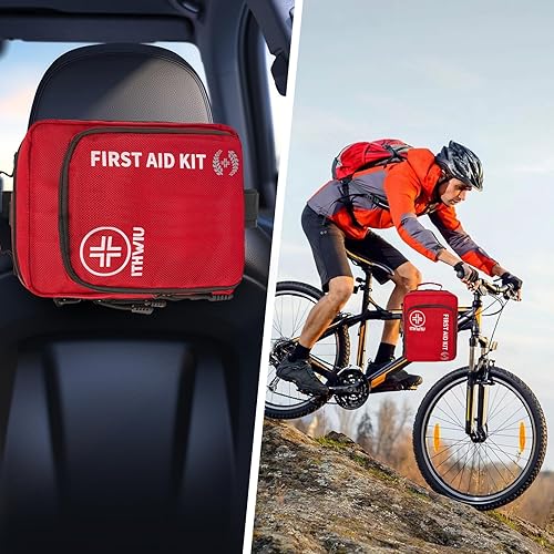 Miniatura 7 de Kit de primeros auxilios grande de 400 piezas para automóvil, hogar, oficina, senderismo, canotaje, viajes, al aire libre, kit de primeros auxilios