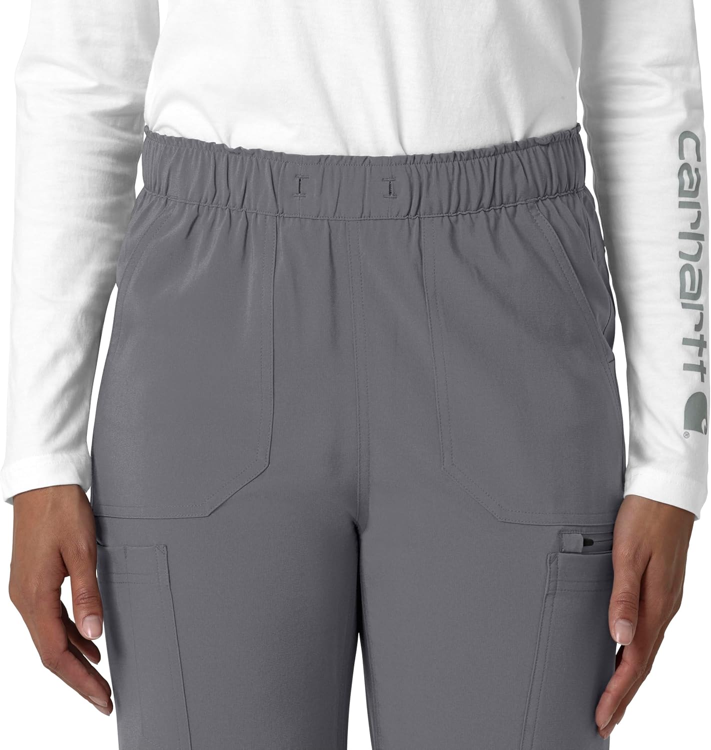 Carhartt Scrubs for Women Force Cross-Flex Straight-Leg Cargo Pants - Image 7