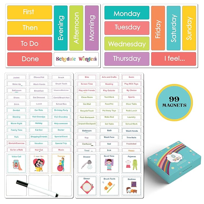 Buy Schedule Wonders Visual Schedule for Kids with Autism | Daily ...