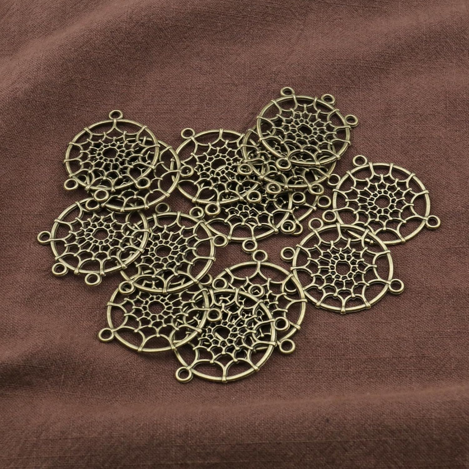 SING F LTD 50PCS Dreamcatcher Charms Pendants DIY Craft Jewelry Making Decorations Ornaments for Bracelet Necklace Keychain Crafting Findings Accessories - Image 5