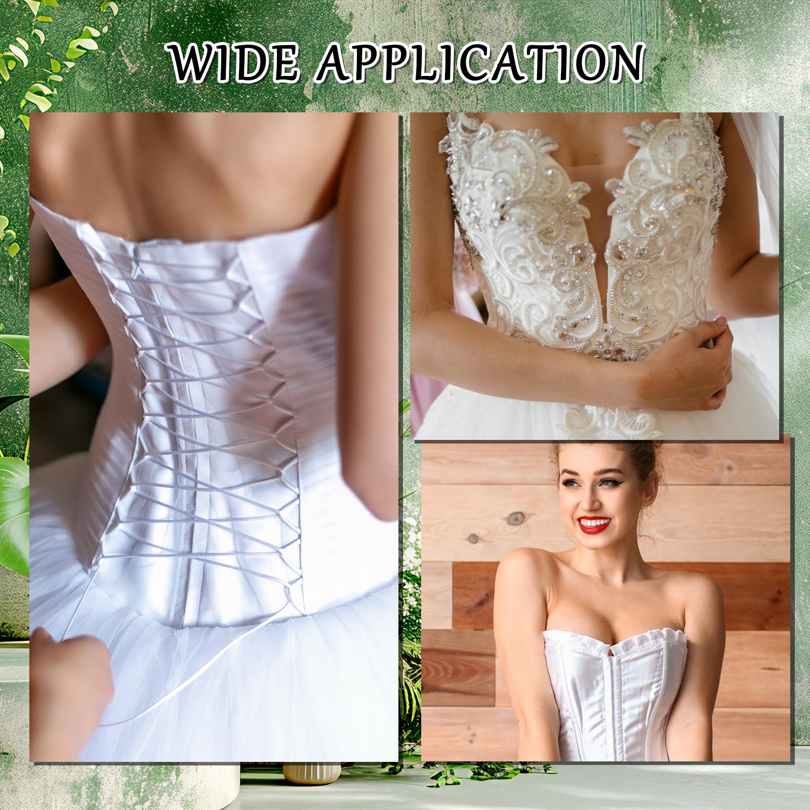 Amazon.com: ZEYIYER 6mm 1/4 in Boning for Sewing, 45 Yards White Polyester  Boning for Corset, Plastic Lightweight Sew-Through Low Density for Bridal  Gowns Dress Making Supplies