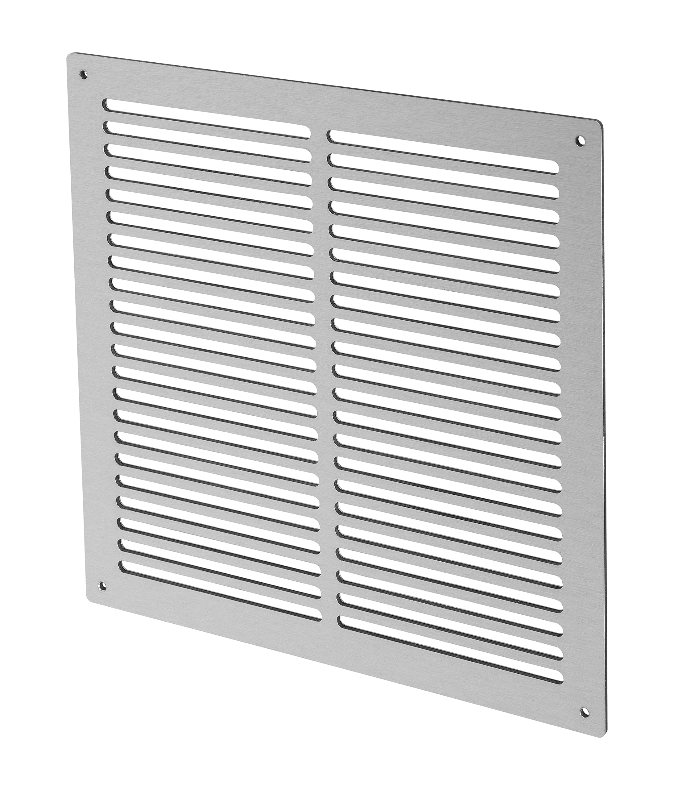ADGO Gitter Tubond 3mm Aluminiumverbundplattengitter Silber gebürstet Witterungsbeständig Außen- oder Inneninstallation Außendimension: 25x25 Innenmaße: 21x21