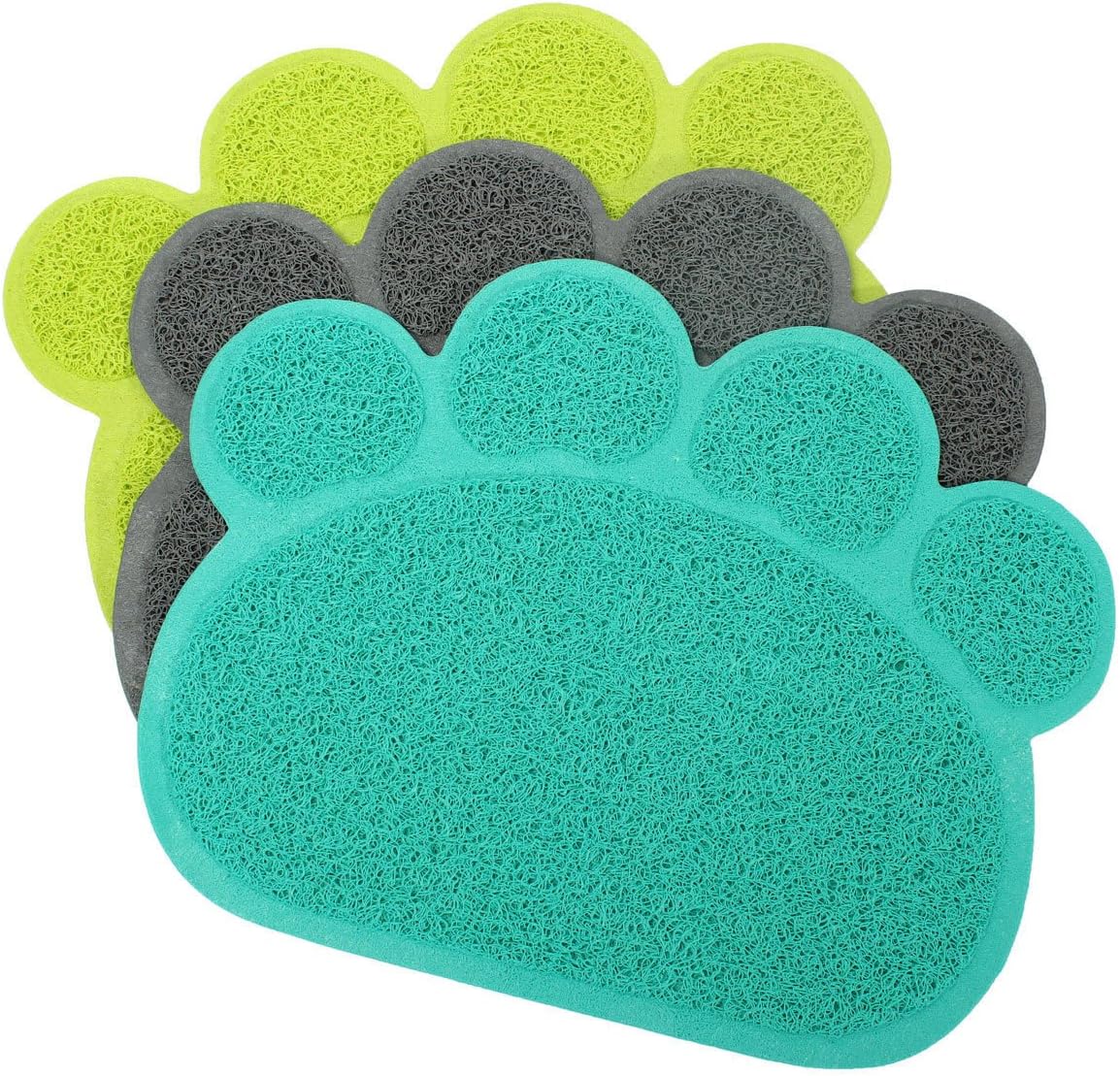 Dog Puppy Paw Shape Placemat Pet Cat Dish Bowl Feeding Food PVC Mat Wipe Clean no.21