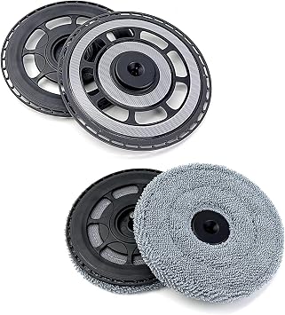 モップパッド付き交換用モップホルダーセット Roborock Saros 20、Saros 20 R&Dに対応:ロボット掃除機アクセサリー交換部品、プレミアム洗濯可能で耐久性のあるモップベースプレート