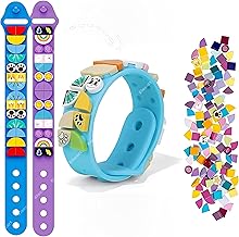 DIY Slap Bracelets for Kids – Adjustable Silicone Wristbands with Building Blocks – Snap Bracelets Party Favors for Girls, Fun Creative Toys for Birthday, Gifts - Random Color (2 Pcs)