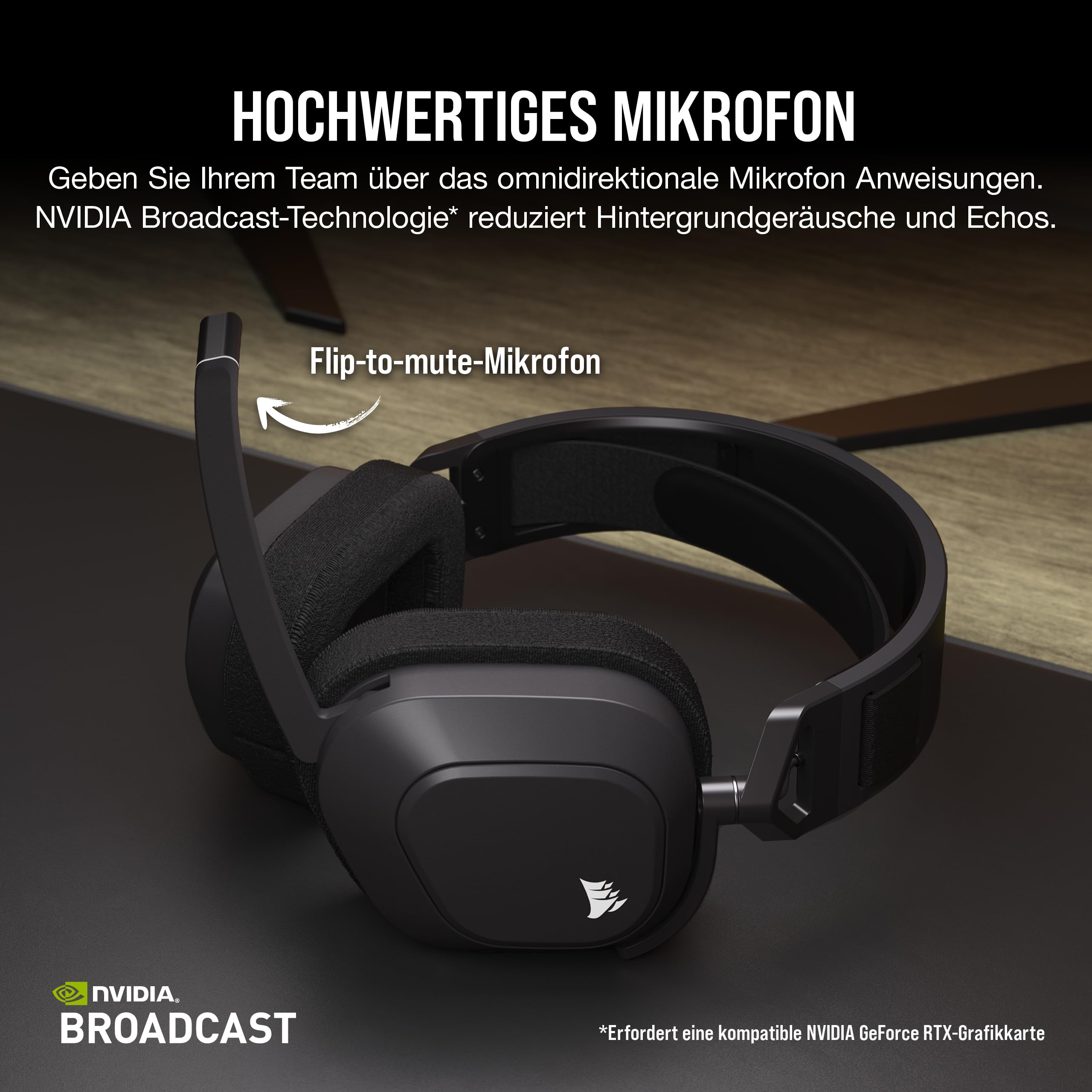 CORSAIR HS80 MAX WIRELESS Multiplattform-Gaming-Headset Mit Bluetooth – Dolby Atmos – Omnidirektionales Mikrofon – iCUE-Kompatibel – PC, Mac, PS5, PS4, Switch, Mobil – Stahlgrau