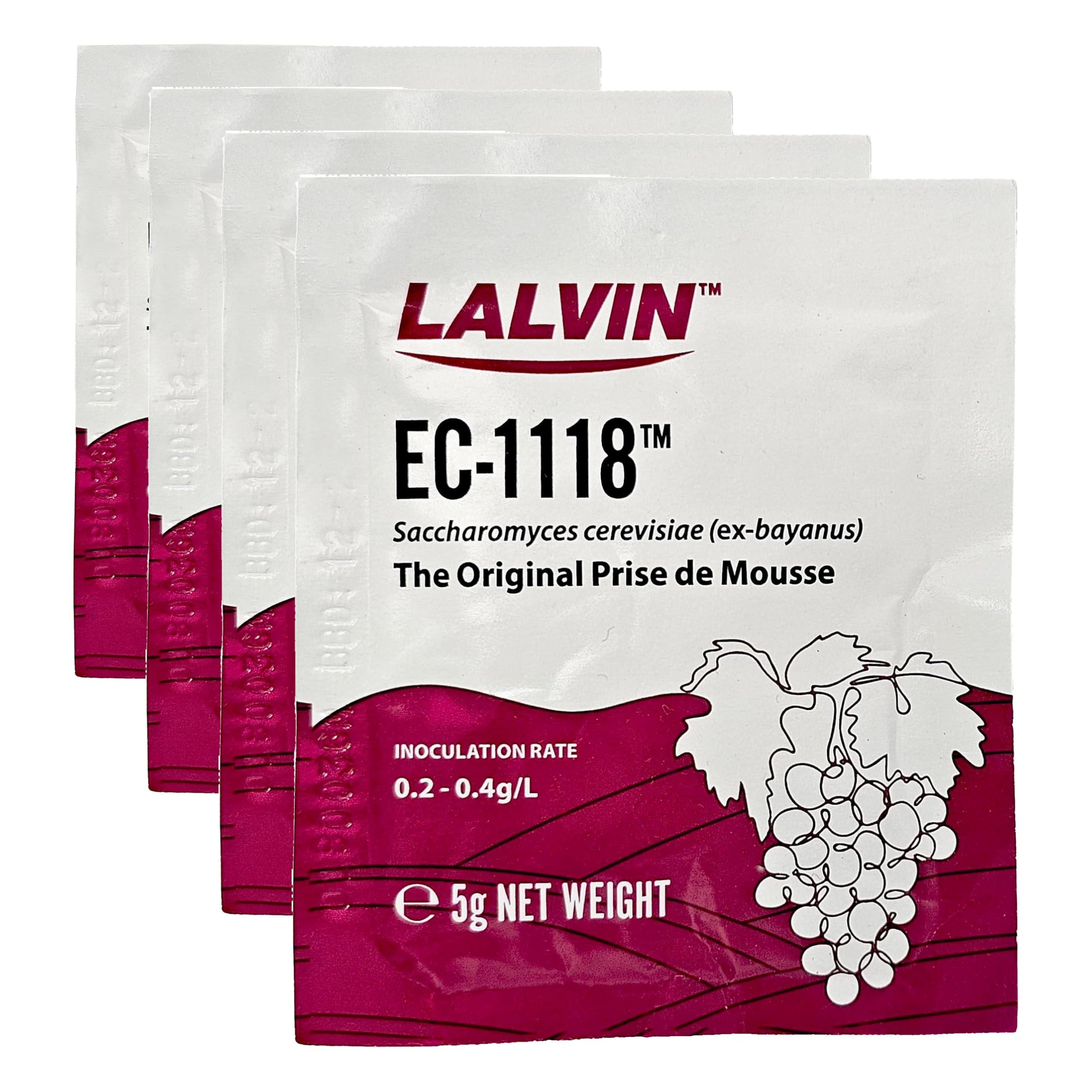 Lallemand Inc EC-1118B Lalvin Yeast (Pack of 4)