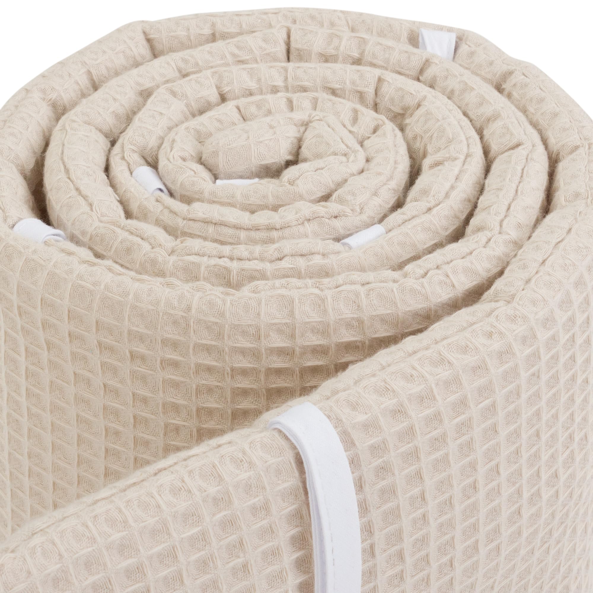 babybay Tour de lit en maille gaufrée compatible avec le modèle Boxspring XXL, sable