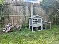GUTINNEEN Rabbit Hutch With Removable Wire Floor & Pull-Out Tray - Indoor/Outdoor Cage With Wheels