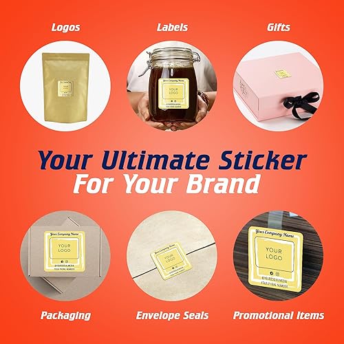 Vista 117 de DayStar Custom Signs & Design, Paquete de 60 calcomanías rectangulares personalizadas de vinilo personalizadas para logotipo de pequeñas empresas