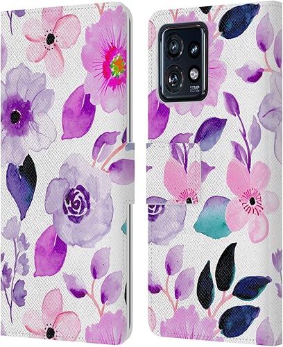 Miniatura 10 de Head Case Designs Officially Licensed Haroulita Marigold Cute Flower Pattern Leather Book Wallet Case Cover Compatible with Motorola Moto Edge 40 Pro