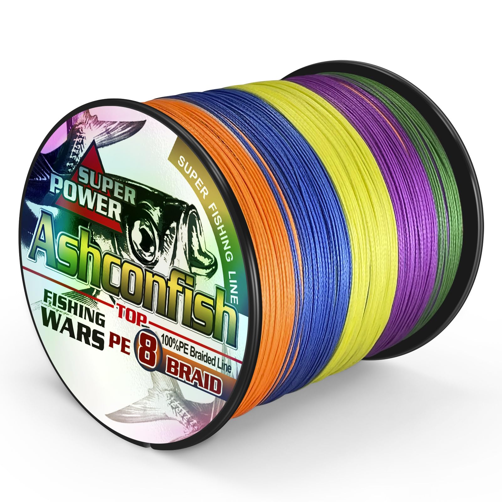 Ashconfish Braided Fishing Line-8 Strands Super Strong Fishing Wire 500M/546Yards-Abrasion Resistant Braided Lines-Incredible Superline-Zero Stretch-Superfine Diameter