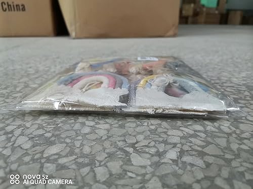 Miniatura 13 de 8 dijes bohemios de arcoíris para automóvil, diseño de macramé, lindo bohemio hecho a mano con cuentas de madera de arco iris, difusor de aceite