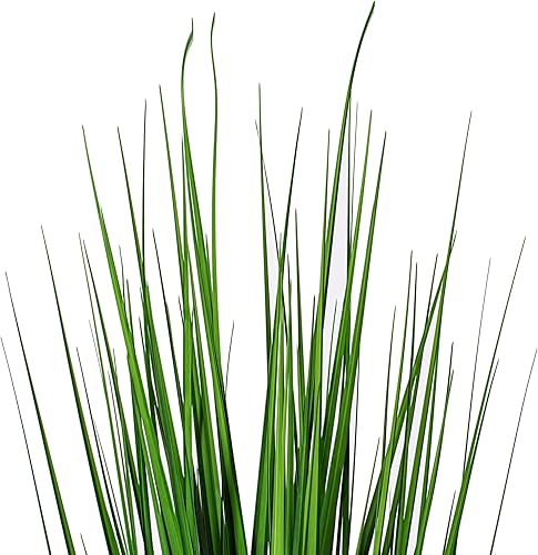 Miniatura 3 de Vickerman Hierba verde artificial extra completa de 36 pulgadas para uso diario con maceta de plástico negro, decoración de plantas de césped