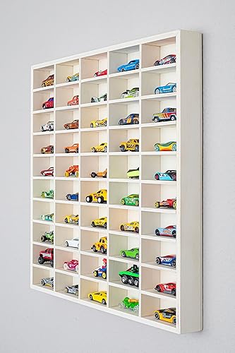 Miniatura 5 de Rustic Roots Estante de exhibición para automóvil, soporte de pared de madera para ruedas calientes, caja de cerillas y funda fundida a presión para